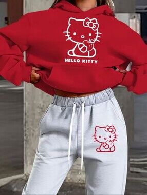 Hello Kitty Black Hoodie And Sweatpants